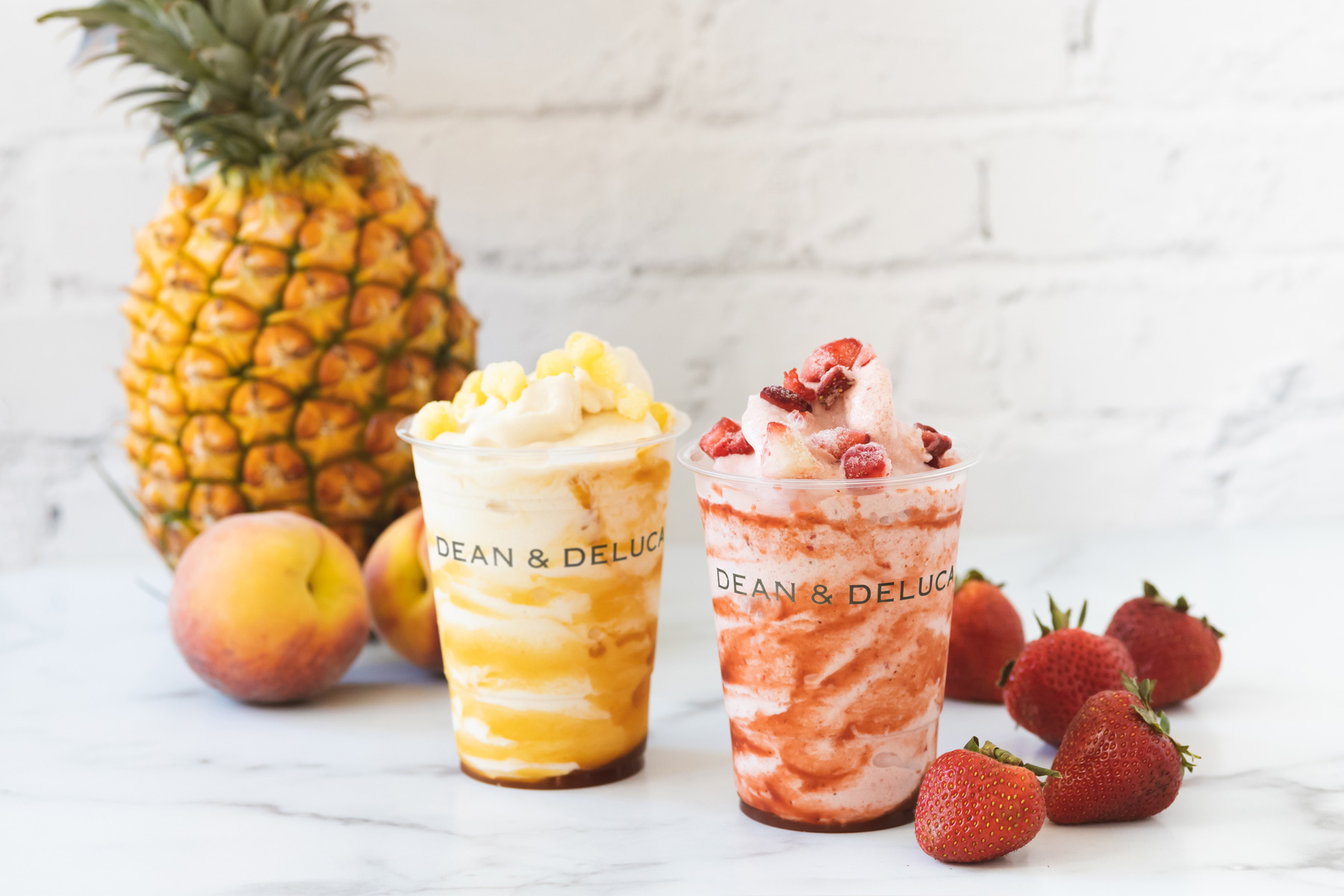 SEASONAL DRINK<br/>PINEAPPLE PEACH MILKSHAKE<br/>STRAWBERRY MILKSHAKE